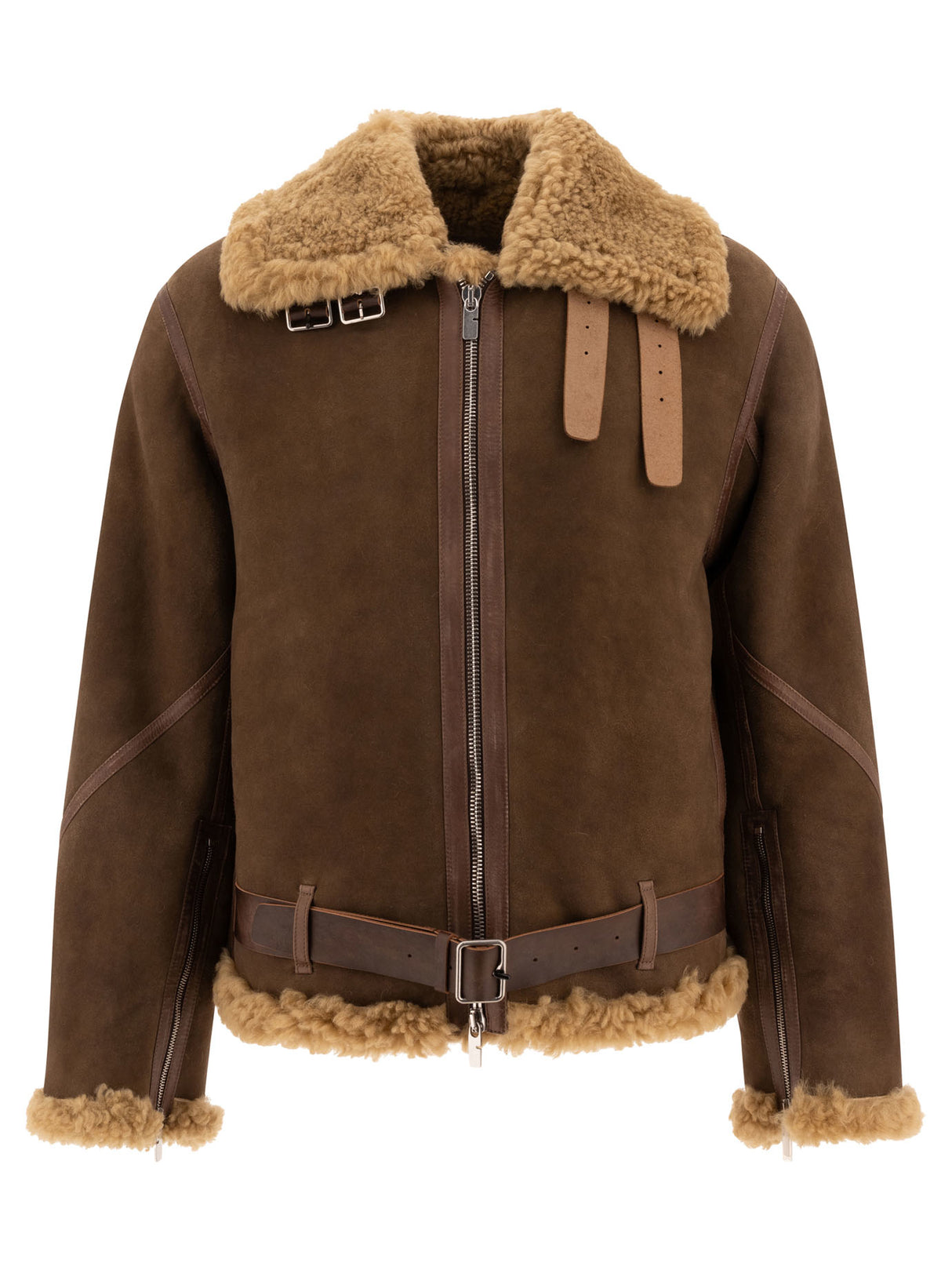 BURBERRY Shearling Aviator Jacket - Relaxed Fit for Men