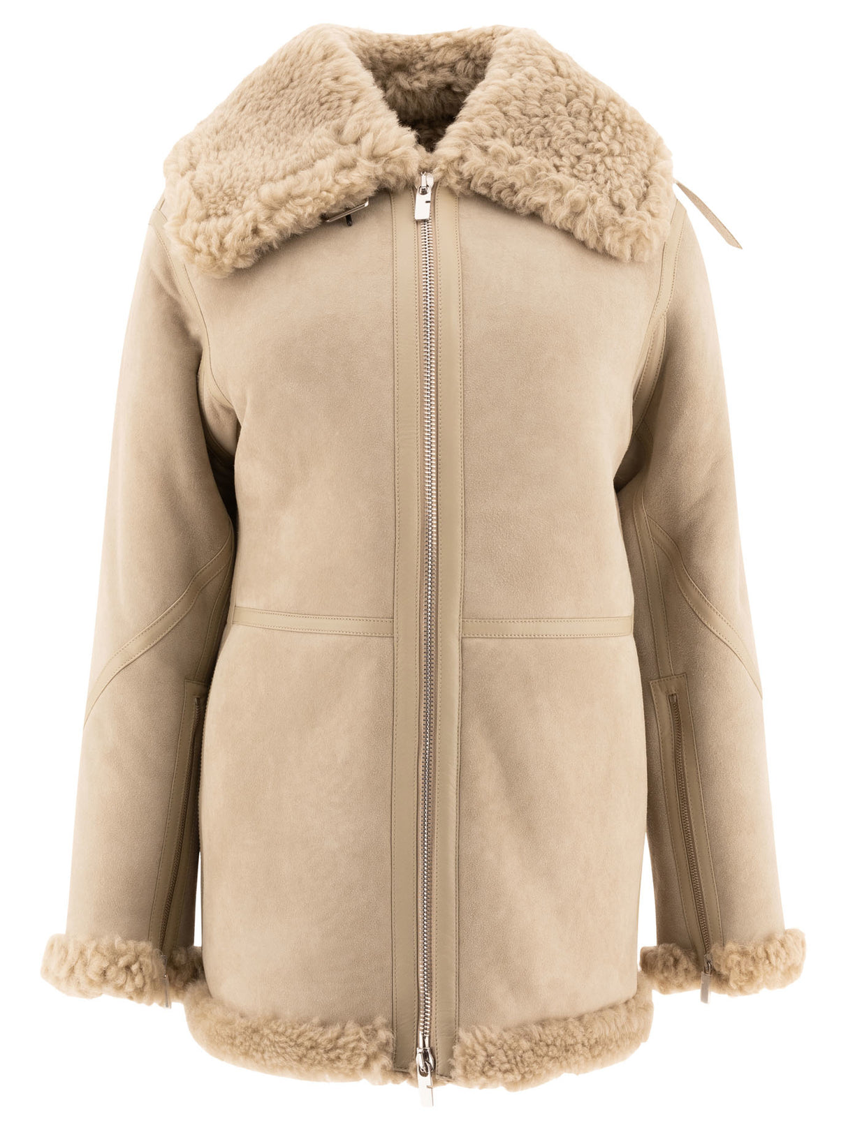 BURBERRY Relaxed Fit Shearling Jacket for Women - FW24 Collection