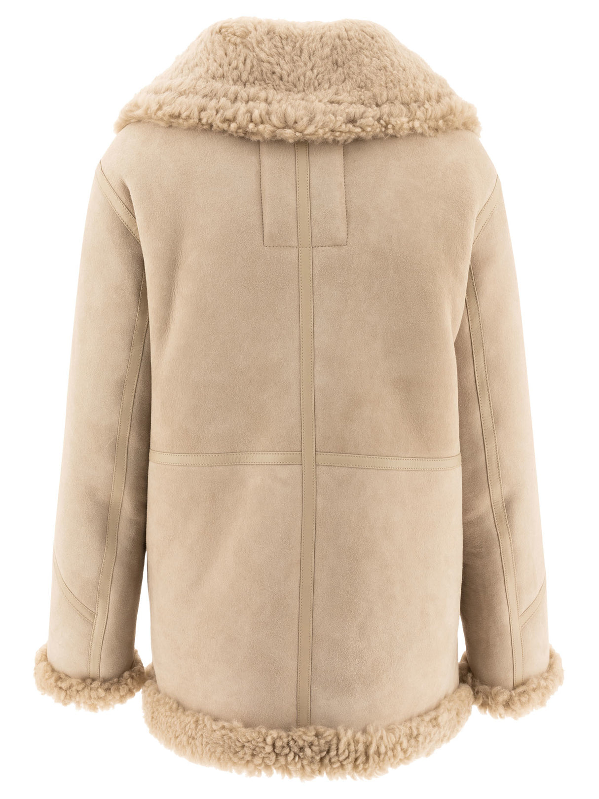 BURBERRY Relaxed Fit Shearling Jacket for Women - FW24 Collection