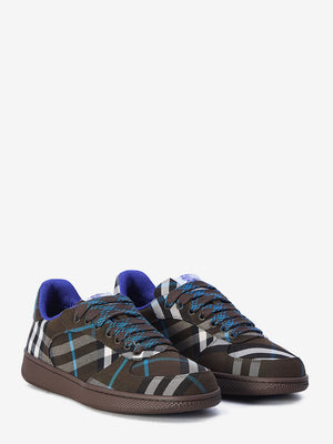 BURBERRY Terrace Check Cotton Blend Sneakers