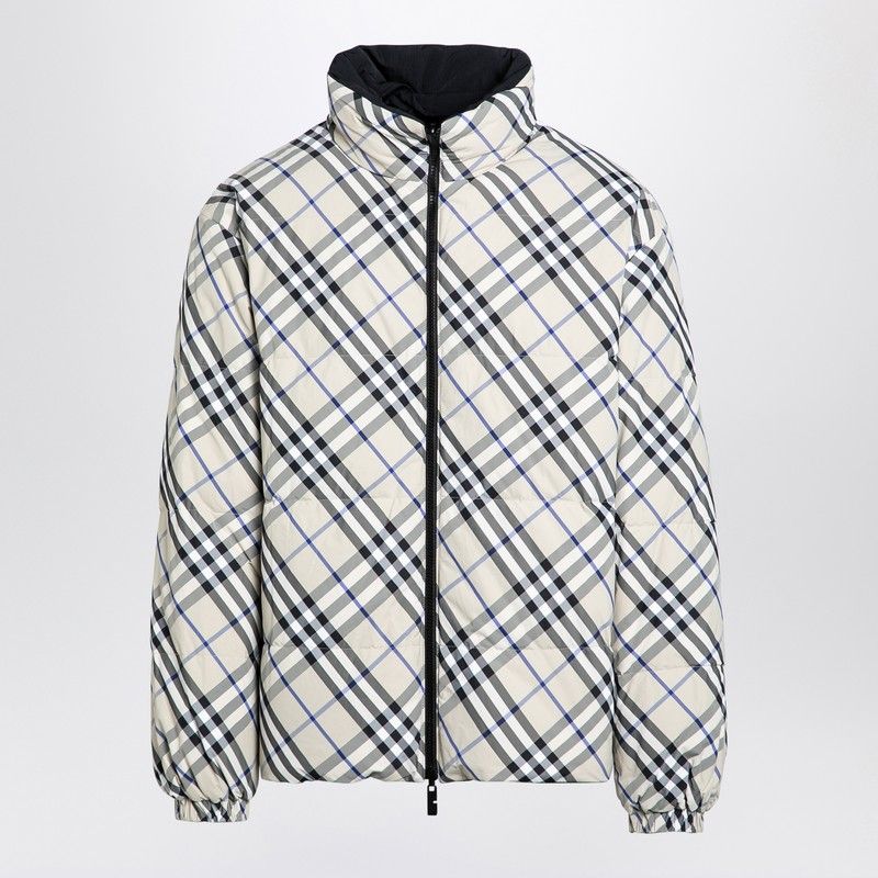 BURBERRY Reversible Down Jacket with Check Pattern for Men