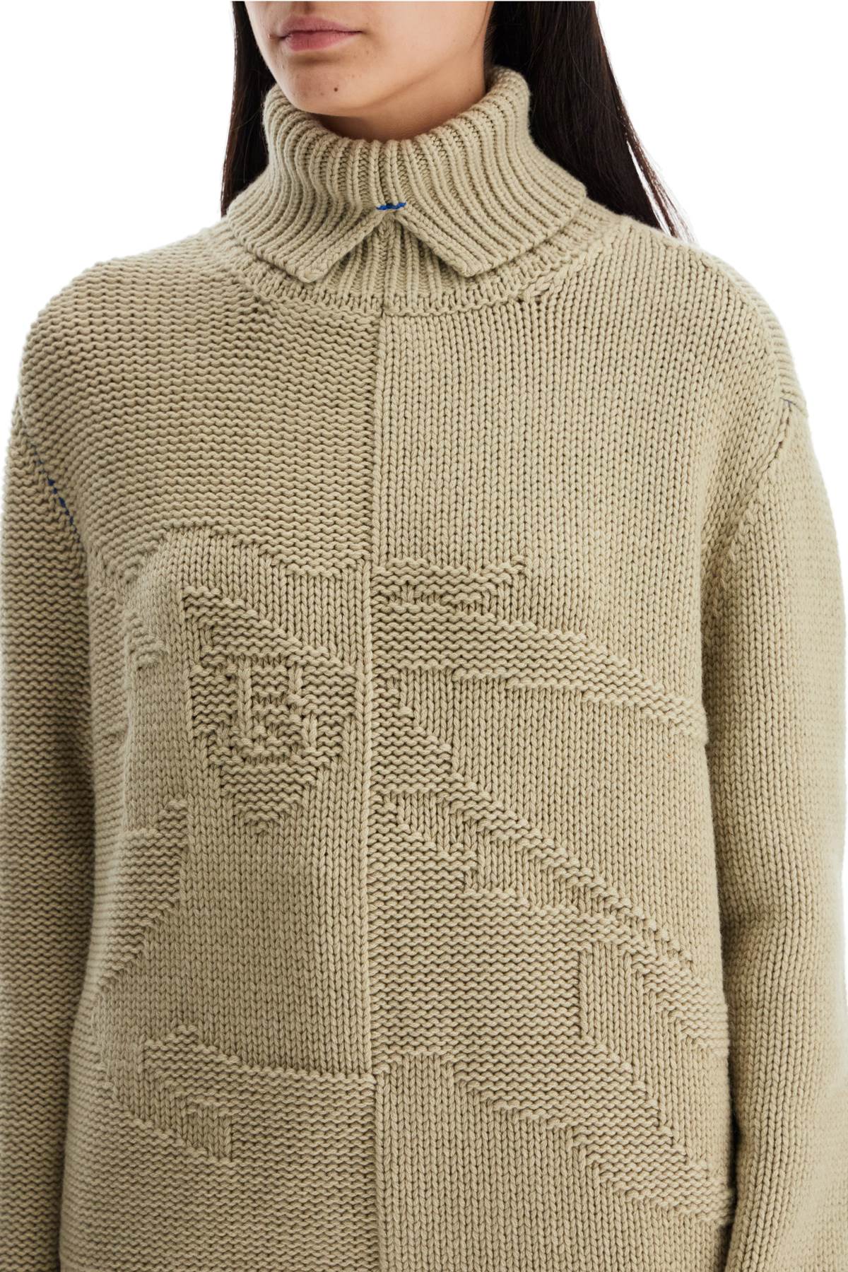 BURBERRY Luxurious Cashmere Sweater with EKD Pattern