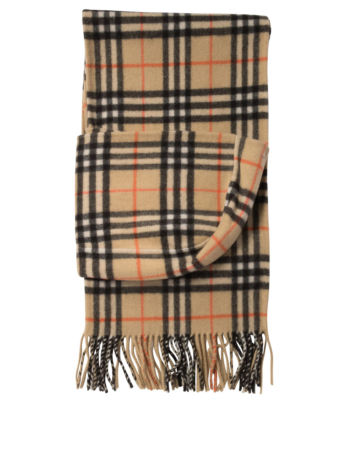 BURBERRY Cashmere Hooded Scarf - 30x210 cm