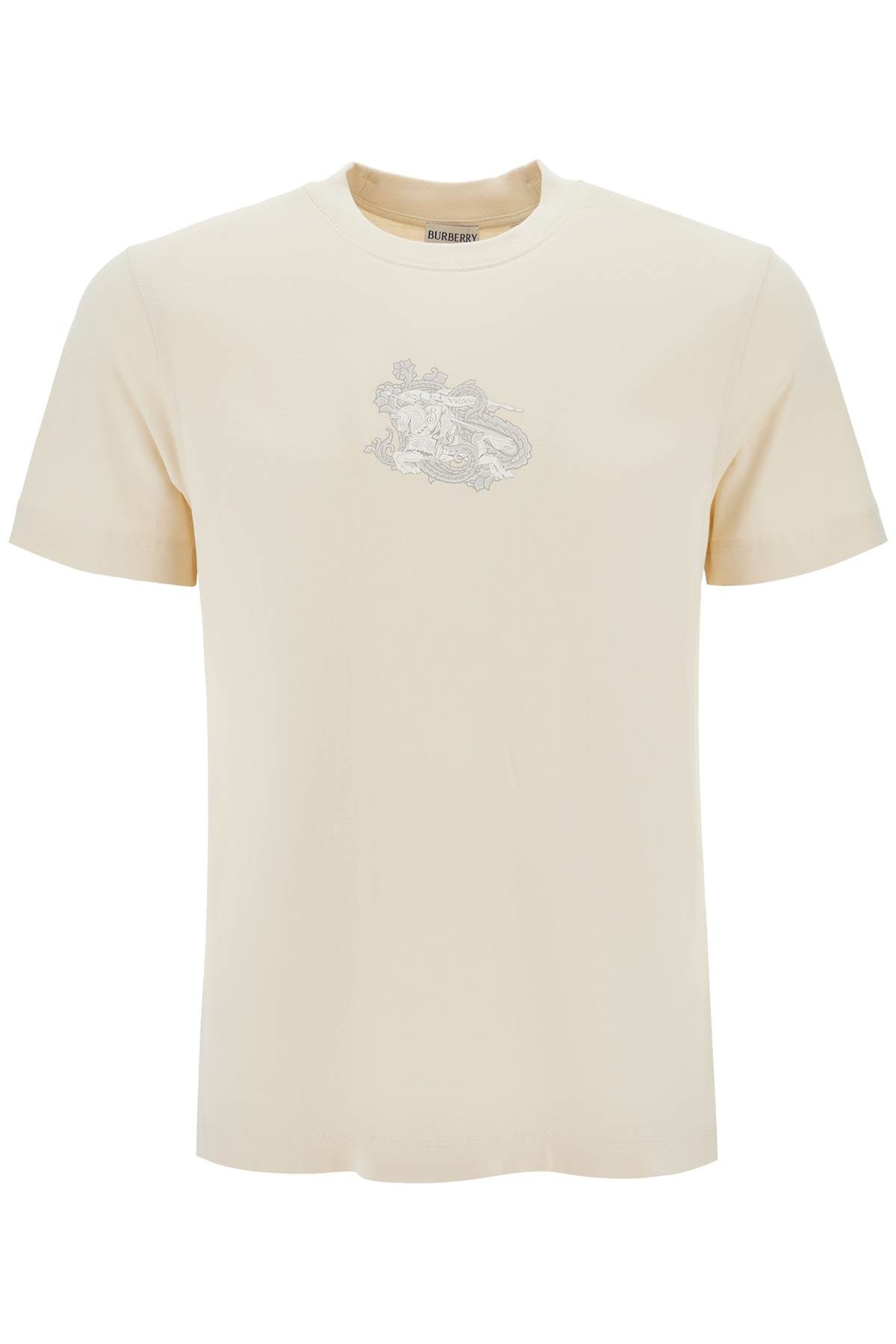 BURBERRY Equestrian Knight & Paisley Graphic Crew Neck T-Shirt - Regular Fit