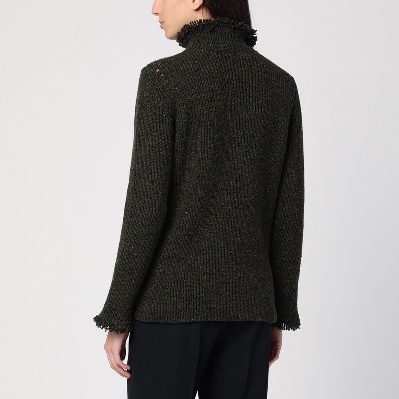 BURBERRY  DARK GREEN WOOL TURTLENECK