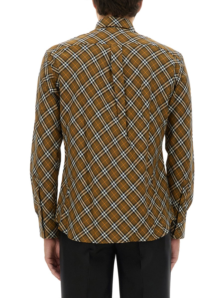 BURBERRY Men's Classic Fit Check Shirt - Size M