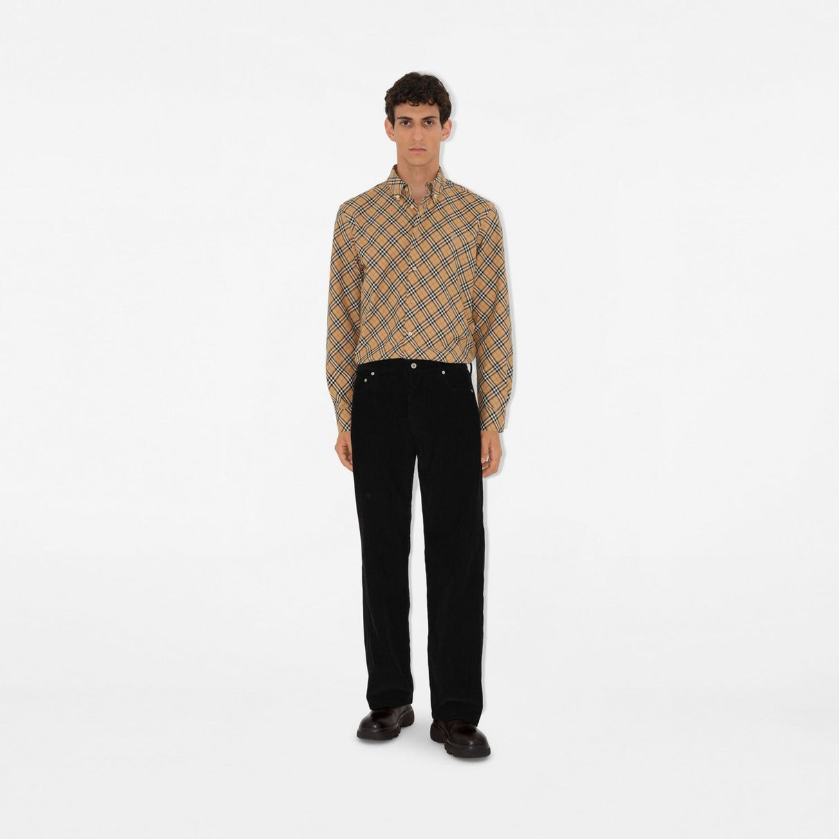 BURBERRY Men's Sand Cotton Shirt