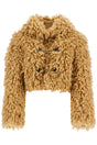 BURBERRY Cropped Faux Fur Effect Jacket - Women's Mini Outerwear