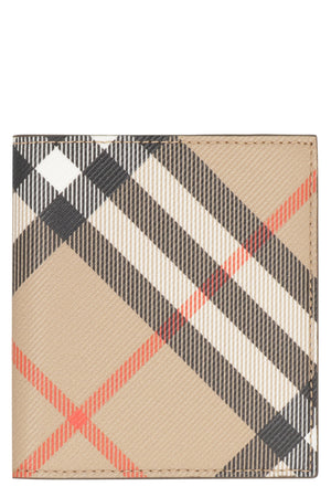 BURBERRY Check Print Mini Wallet for Men