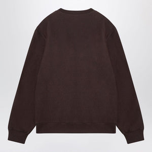 BURBERRY Men's Brown Crewneck Sweatshirt with Logo