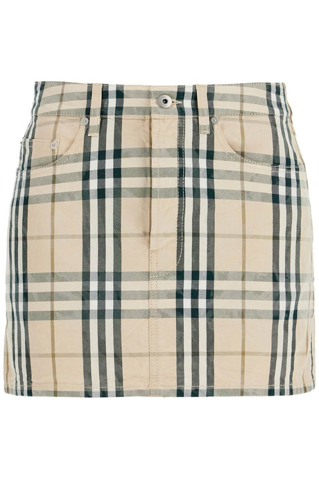 BURBERRY Stylish Checkered Mini Skirt for Women