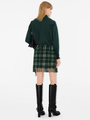 BURBERRY Chic Wool-Cashmere Mini Skirt