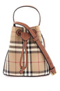 BURBERRY Mini Checkered Bucket Handbag