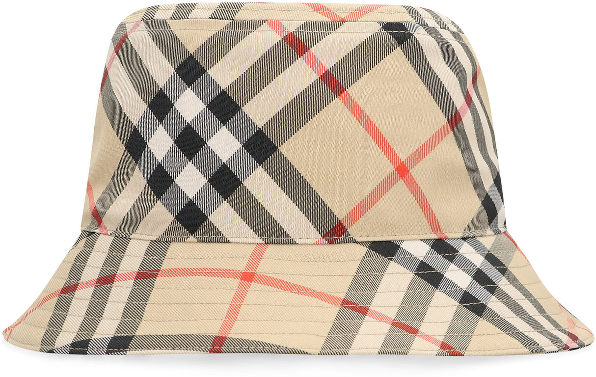 BURBERRY Stylish Bucket Hat in Classic Check Motif