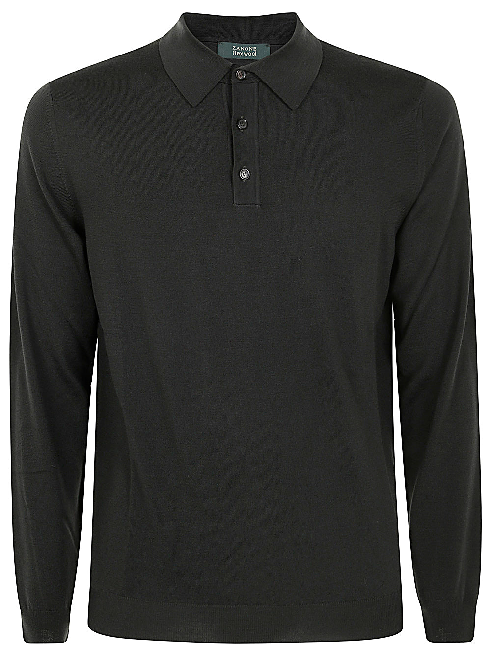 ZANONE Men's Slim Fit Long Sleeve Wool Polo