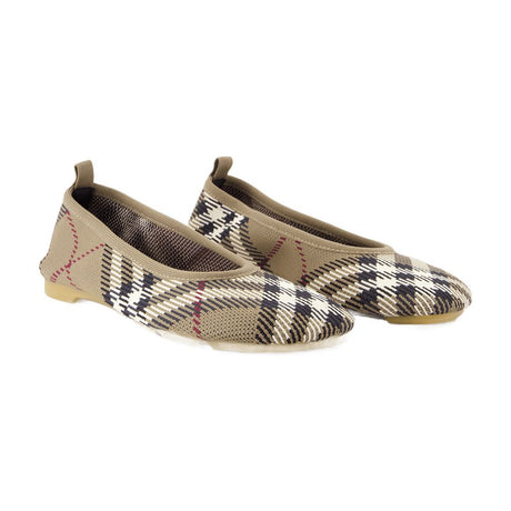 BURBERRY Mini Check Knit Ballerinas for Women