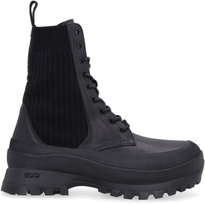 STELLA MCCARTNEY Women's Black Chelsea Combat Boots for the FW23 Season