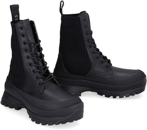 STELLA MCCARTNEY Women's Black Chelsea Combat Boots for the FW23 Season