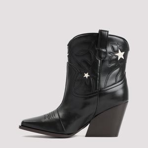 STELLA MCCARTNEY Stylish Black Cowboy Boots for Women - FW23 Collection