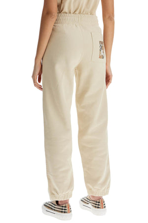 BURBERRY High-Waisted Joggers with Logo Patch - Size S