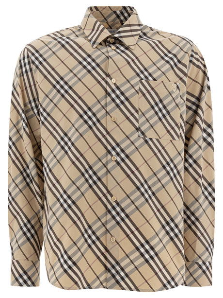 BURBERRY Checkered Design Shirt for Men - SS25 Collection