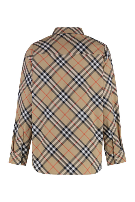 BURBERRY Check Print Cotton Shirt