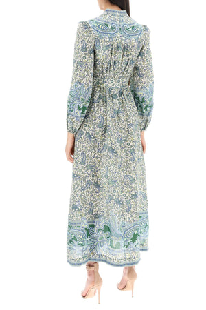 ZIMMERMANN Paisley Print Linen Midi Dress