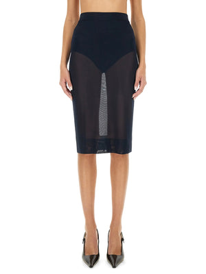 SAINT LAURENT Women's Elegant Knit Pencil Skirt - Size S