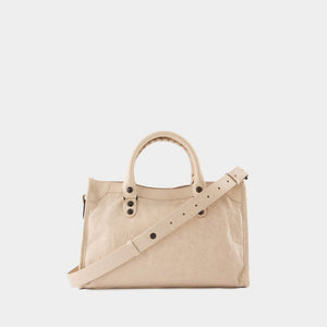 BALENCIAGA Chic Mini City Purse in Beige