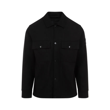 STONE ISLAND Men's Wool Overshirt with Detachable Compass Badge