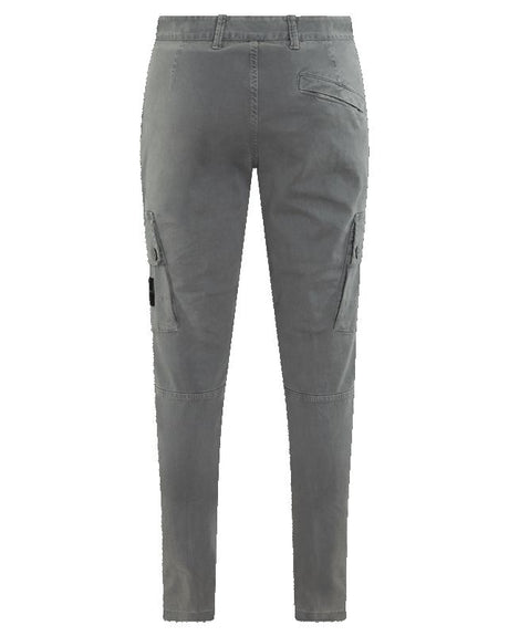 STONE ISLAND Contemporary Grey-Green Trousers