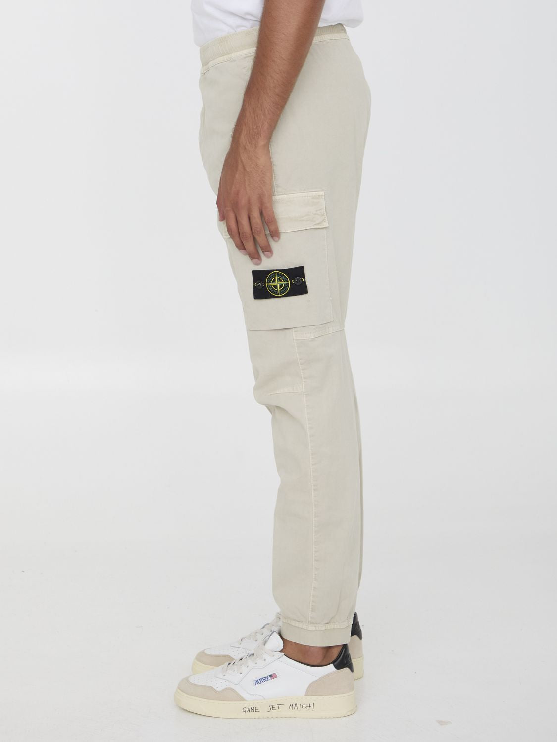 STONE ISLAND Compass Cargo Trousuede Trousers