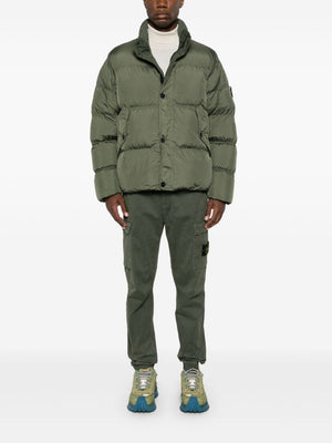 STONE ISLAND Nylon Quilted Down Jacket - Seasonal Green