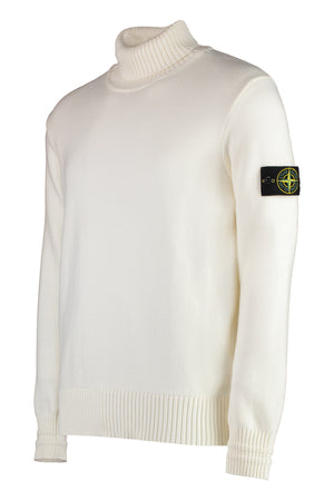 STONE ISLAND WOOL BLEND TURTLENECK SWEATER