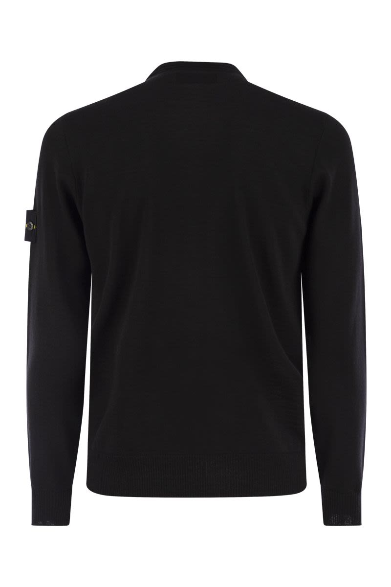 STONE ISLAND Elegant Crew-Neck Wool Sweater