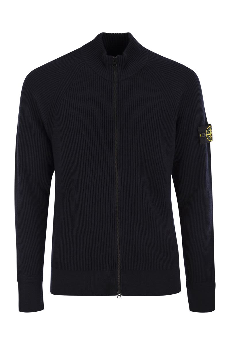 STONE ISLAND English Rib Cardigan - Regular Fit