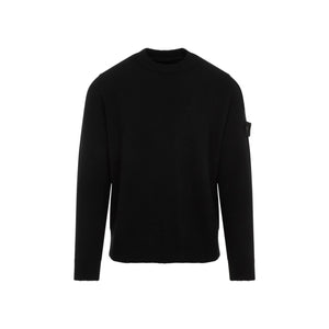 STONE ISLAND Elegant Black Wool Sweater