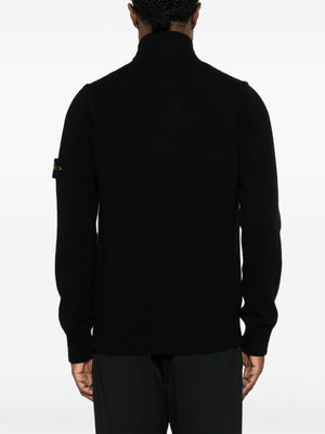 STONE ISLAND Elevated Wool-Blend High Neck Cardigan