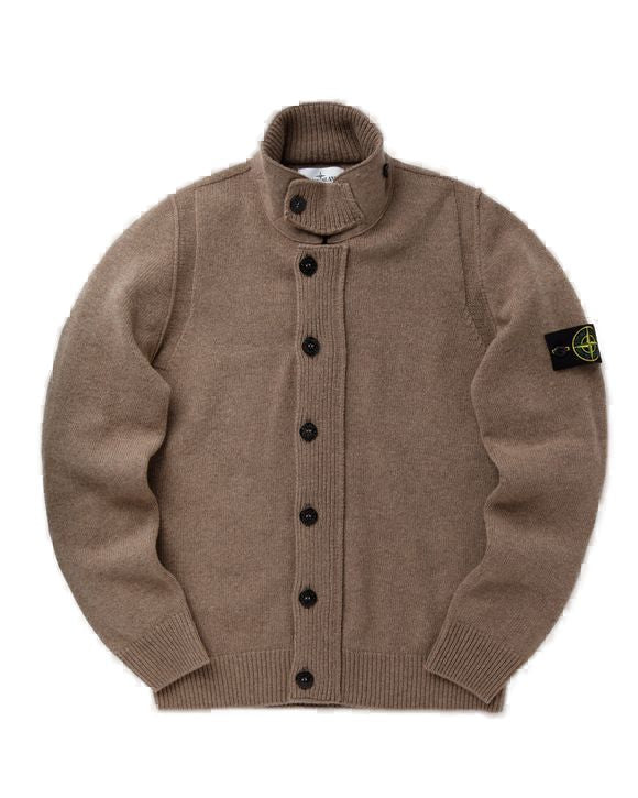 STONE ISLAND Luxurious Camel Wool Blend Cardigan