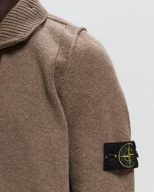 STONE ISLAND Luxurious Camel Wool Blend Cardigan