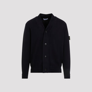 STONE ISLAND Cotton-Blend Cardigan with Removable Logo Patch - FW24