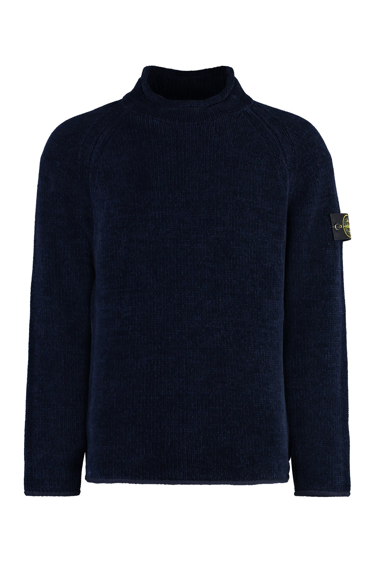 STONE ISLAND Men's Wool Sweater with Logo Patch