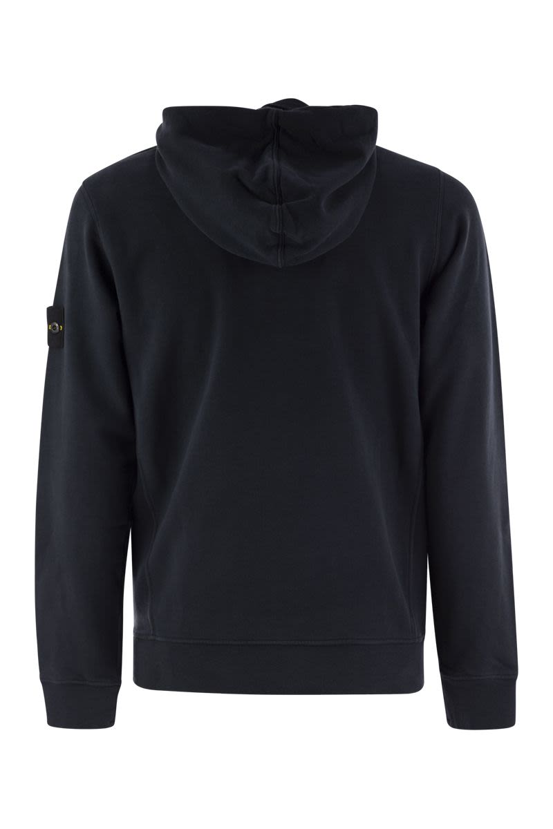 STONE ISLAND Urban Cotton Hoodie with Iconic Badge