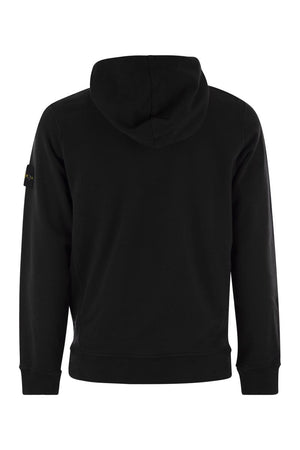 STONE ISLAND Urban Cotton Hoodie with Iconic Badge