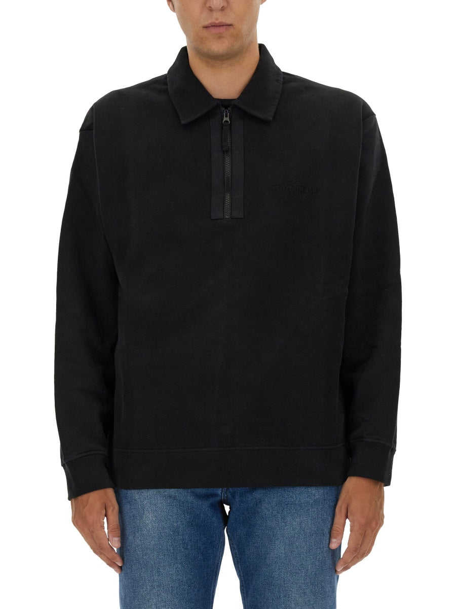 STONE ISLAND Regular Fit Cotton Sweatshirt - Size L