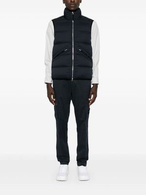 STONE ISLAND Men's Navy Blue Performance Vest for Fall/Winter 2024