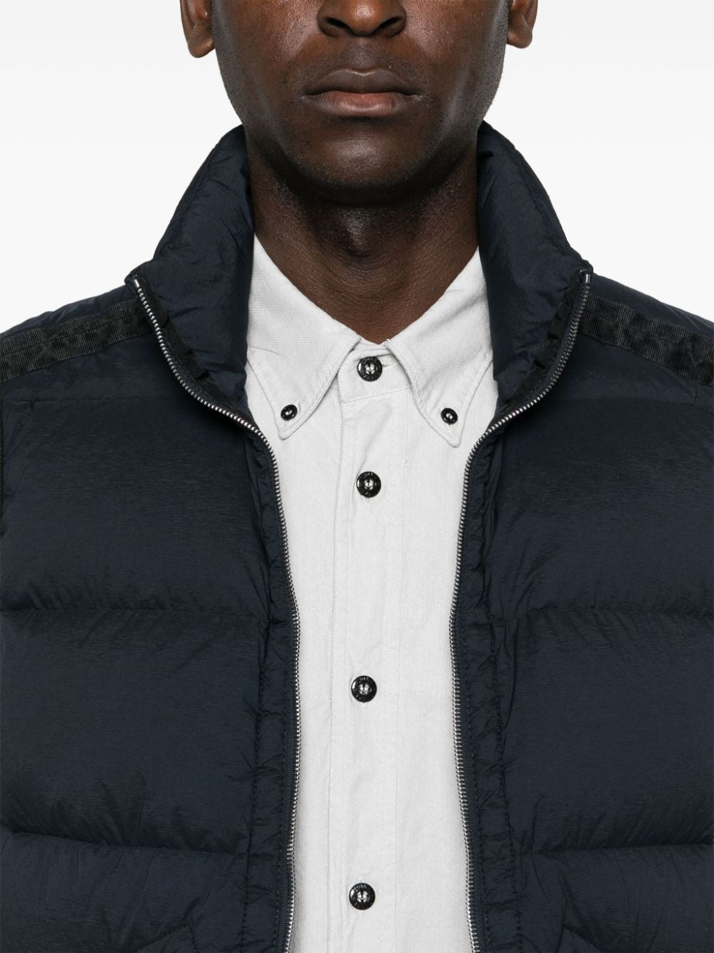 STONE ISLAND Men's Navy Blue Performance Vest for Fall/Winter 2024