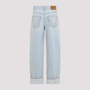 BOTTEGA VENETA Classic High-Waisted Cotton Jeans for Women - SS25 Collection