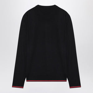 GUCCI Classic Crewneck Wool Jumper with Web Detail