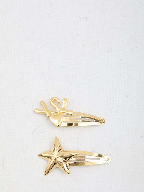 SAINT LAURENT Cassandre Mini Hair Clip Set